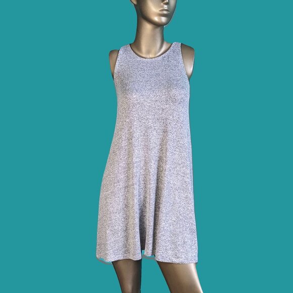 Abercrombie & Fitch Speckled Gray Swing Dress Size M Preowned - Picture 1 of 3